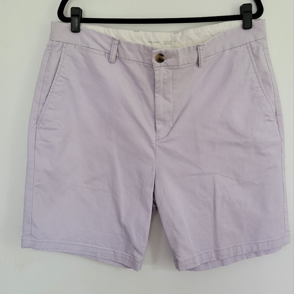 OLD NAVY Light Purple Slim Chino Shorts 36